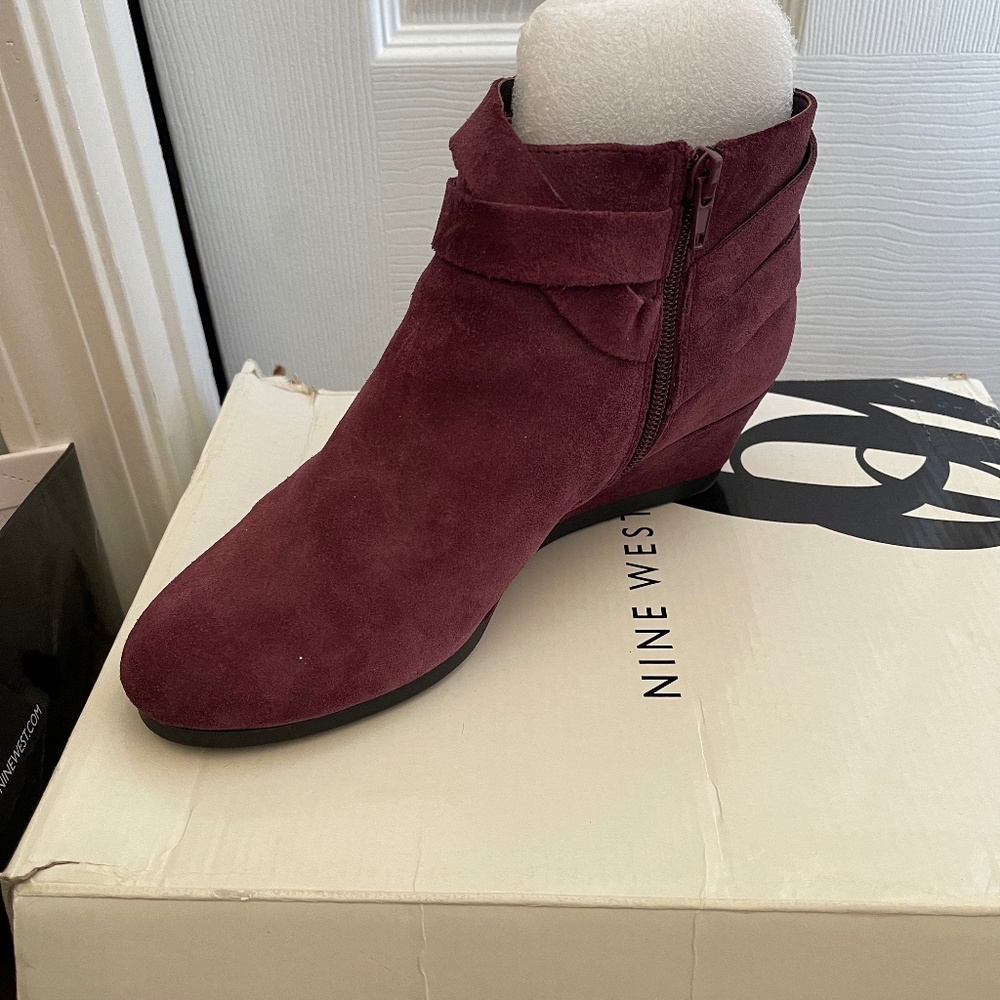 Nine West Purple Suede Booties